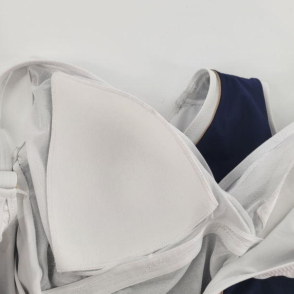 GOTTEX HIGH CLASS V-NECK SURPLICE ONE PIECE SWIMSUIT Sz 16 New - Picture 6 of 8